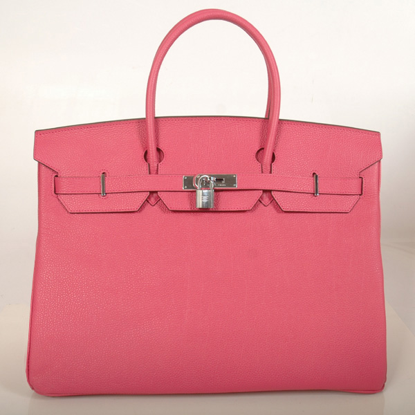 H40BJPS Hermes Birkin 40cm togo togo pelle a Peach con Silve